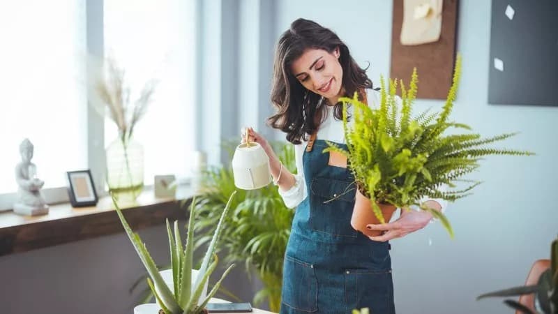 ثمانية نباتات منزلية في فصل الربيع