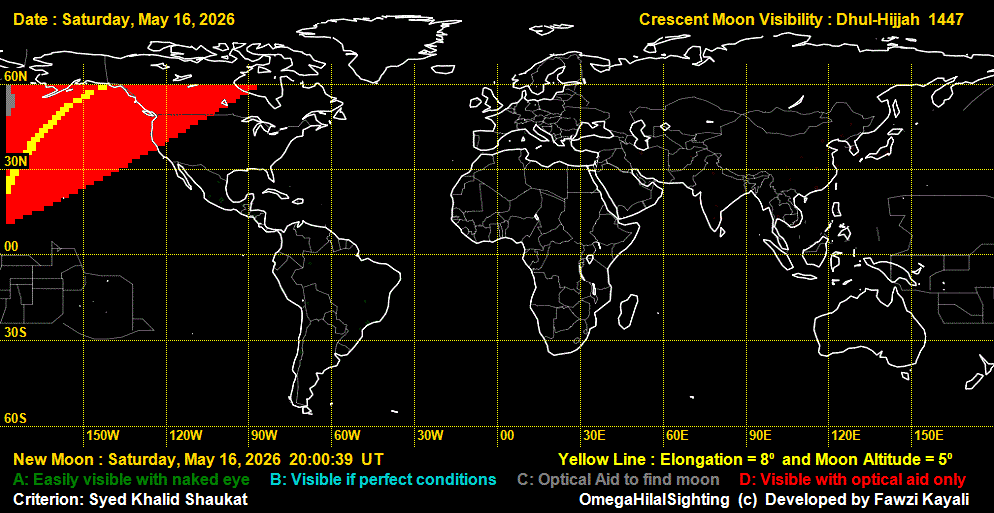 lunar crescent visibility map