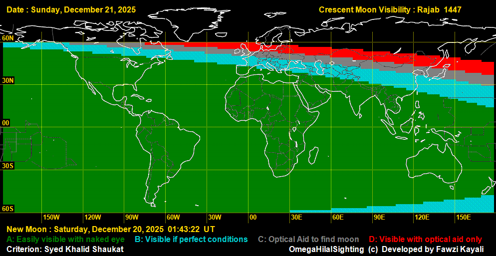 lunar crescent visibility map