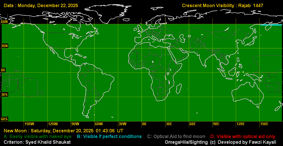 lunar crescent visibility map
