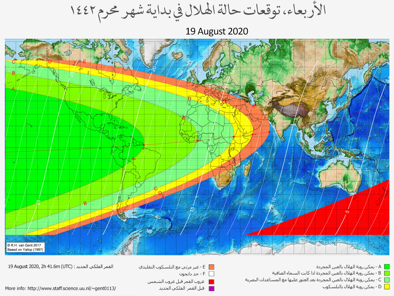 lunar crescent visibility map