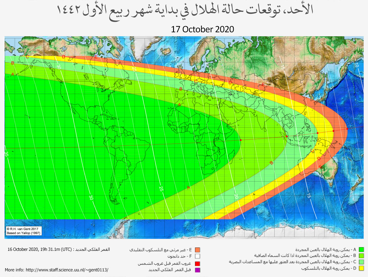lunar crescent visibility map