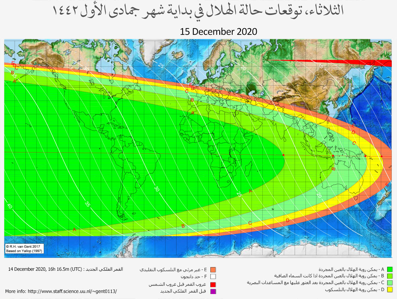 lunar crescent visibility map