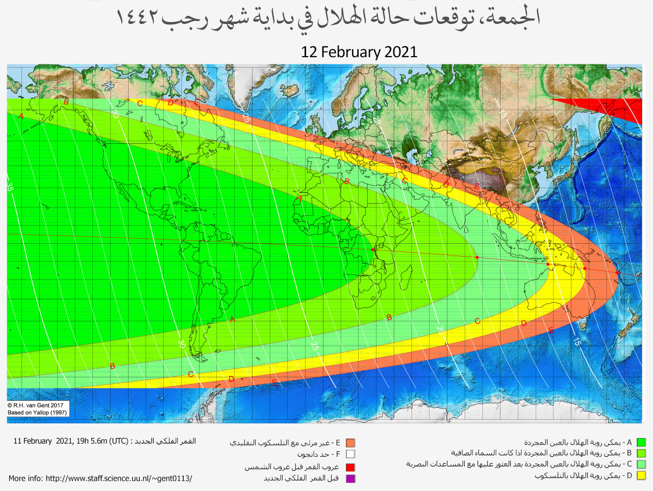 lunar crescent visibility map