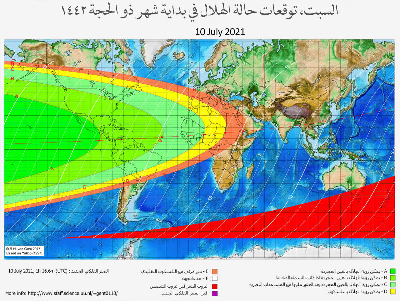 lunar crescent visibility map