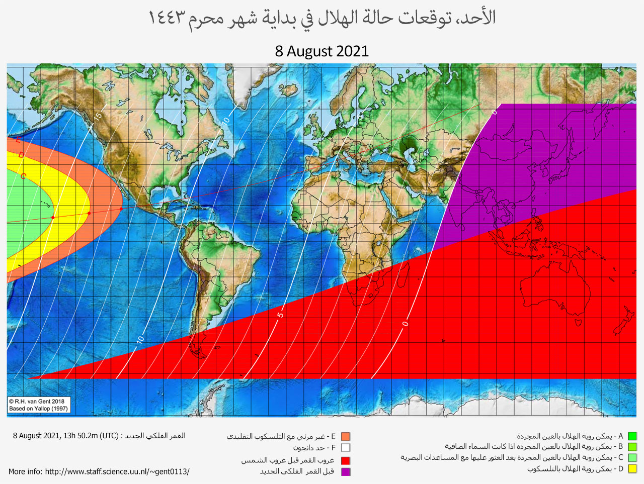 lunar crescent visibility map