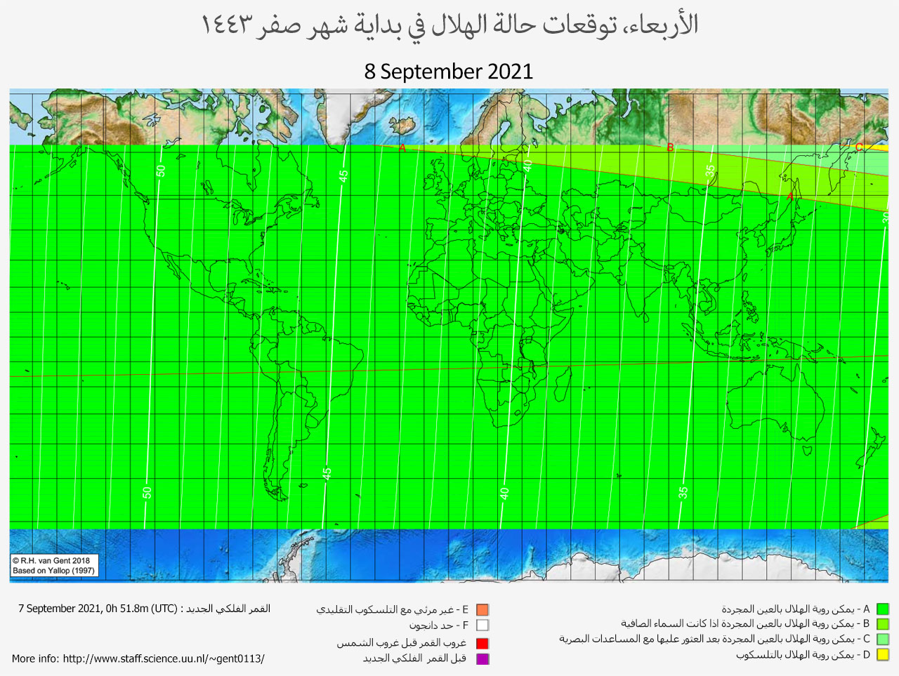 lunar crescent visibility map