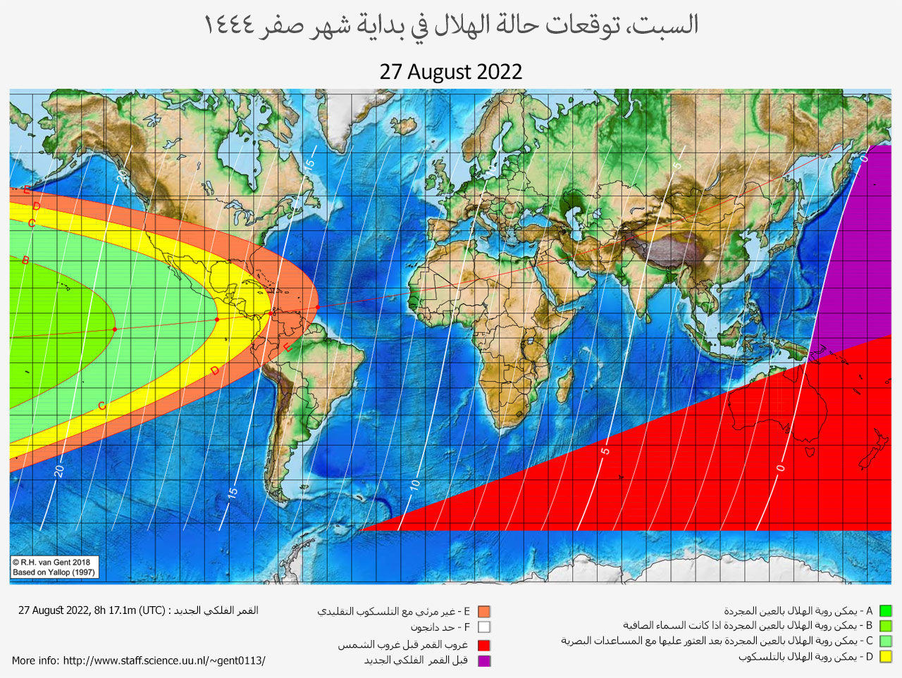 lunar crescent visibility map