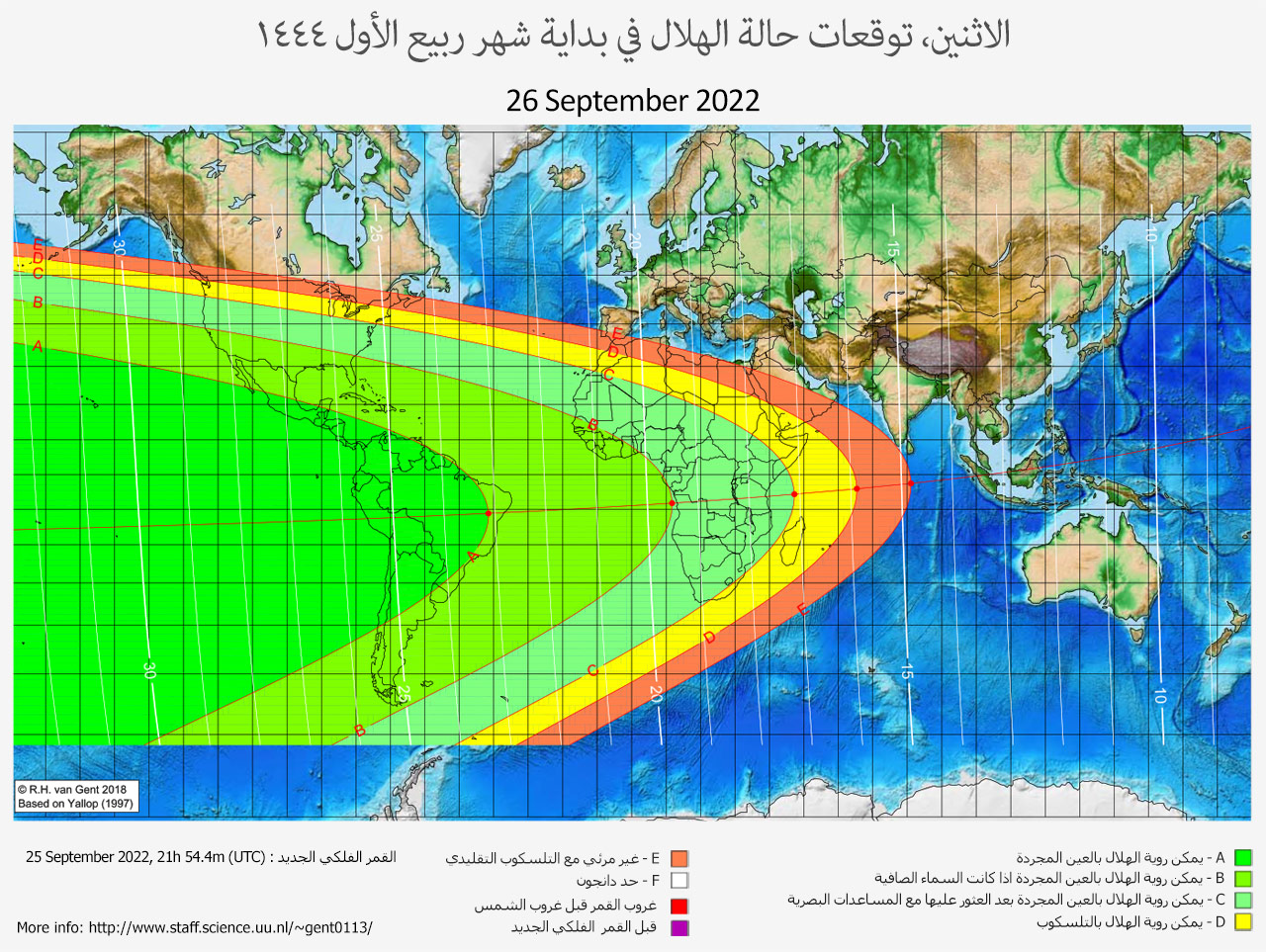lunar crescent visibility map